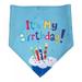 Topumt Dog Birthday Bandana Boy Party Cone Hat Crown Double Layer Soft Triangle Scarf Bib for Large Medium or Small Pet