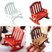 Walbest Dollhouse Retro Wooden Rocking Chair Creative 1/12 Ratio Doll House Swing Rocking Chair for Scene Ornament