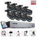 ZOSI H.265+ CCTV Security Cameras System 8CH 5MP Lite CCTV DVR Recorder with 1TB Hard Drive 1920TVL HD Weatherproof Surveillance Cameras with Night Vision Motion Alert Remote Access