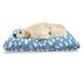 Sky Pet Bed Monochrome Simplistic Design Repeating Pattern of Fluffy Clouds Cumulus Motif Resistant Pad for Dogs and Cats Cushion with Removable Cover 24 x 39 Azure Blue and White by Ambesonne