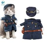 Deago Pet Dog Cat Policeman Costume Pet Halloween Christmas Cosplay Suits Funny Apperal for Small Dog Cat Puppy (X-Large)