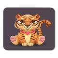 Adorable Little Cute Cartoon Sitting Baby Tiger Funny Young Mousepad Mouse Pad Mouse Mat 9x10 inch