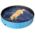 Foldable PVC Dog Cat Pet Swimming Pool Pet Dog Pool Bathing Tub Kiddie Pool Water Pond Pool for Dogs Cats and Kids in Summerï¼Œ 80*20cm