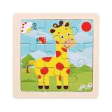 Fridja Puzzles Toys for Kids for Age 2-5 9 Pieces Wooden Giraffe Kids Educational Puzzles for Toddlers Preschool Puzzle Autism Children Puzzles Learning Toys