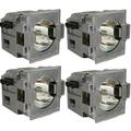 Original Replacement Lamp & Housing for the Barco CLM R10+ (4-pack) Projector