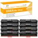 Toner H-Party Compatible 206X Toner Cartridge Without Chip for HP W2110X Color Laserjet Pro M283fdw M255dw MFP M283cdw M282nw M283 M255 Printer Ink (2*Black 2*Cyan 2*Yellow 2*Magenta 8-Pack)