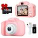 Upgrade Kids Camera for Toddlers Christmas Birthday Gifts for Age 3-9 Girls and Boys HD Digital Video Camera Mini Play Camera for 3 4 5 6 7 8 9 Year Old Boys with 32GB SD Card (Pink)