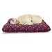 Fleur De Lis Pet Bed Rococo Royal Pattern Crown Traditional European Nobility Feminine Art Resistant Pad for Dogs and Cats Cushion with Removable Cover 24 x 39 Dark Magenta White by Ambesonne