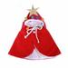 Pet Christmas Costume Puppy Xmas Cloak with Star and Pompoms Cat Santa Cape with Santa Hat Party
