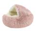 TBOLINE Soft Plush Pet Bed Kennel Winter Warm Dog Puppy Sleeping Cushion (Pink S)