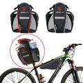 SPRING PARK Bicycle Double Water Bottle Organizer Bike Saddle Bag Bicycle Seat Pack Bag Portable Rear Pouch