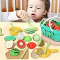Kiplyki Wholesale Cut Fruit Toy Fruit Fruit And Vegetable Puzzle Play Home Kitchen Cut Vegetables Children Baby Boy And Girl Toy Set 17PCS