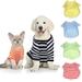 D-GROEE Dog Shirts Pet Clothes Striped Clothing Puppy Vest T-Shirts for Cat Apparel Doggy Breathable Cotton Shirts for Small Medium Large Dogs Kitten Boy and Girl