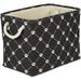 Bone Dry Pet Storage Collection Paw and Bone Medium Rectangle 16x10x12 Black Trellis