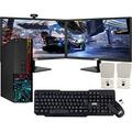 Restored Computer Desktop PC Intel Core i5 TechMagnet Siwa 8 16GB RAM 2TB HDD Dual 27 Inch 165Hz Gaming Monitor MTG Wireless Keyboard Mouse MTG Speaker with Webcam WiFi Windows 10 Pro (Refurbished)