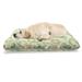 Clover Pet Bed Irish Folk Pattern Chew Resistant Pad for Dogs and Cats Cushion with Removable Cover 24 x 39 Pale Green Multicolor by Ambesonne