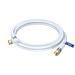 Coaxial Cable RG6 with a Right Angle 90Â° Connector 5 ft Coax Cable F-Type Triple Shielded Coax Cable 5 Feet (White)