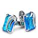 Cufflinks for Men-Fashion Multicolor Crystal Men French Shirt Cufflinks for Regular Weeding Business