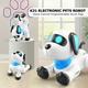 Travelwant Remote Control Robot Dog Toy Programmable Interactive & Smart Dancing Robots for Kids 5 and up RC Stunt Toy Dog with Sound LED Eyes Electronic Pets Toys Robotic Dogs