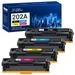 202A Toner Cartridges Compatible for HP 202A CF500A 202X CF500X HP Color LaserJet Pro MFP M281fdw M254dw M281cdw M281fdn M281 M254 CF501A CF502A CF503A Printer Ink (Black Cyan Yellow Magenta 4-Pack)