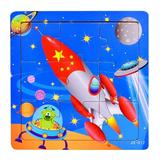 Fridja Wooden Jigsaw Puzzles for Ages 2-5 Toddler Puzzles 9 Pieces Preschool Educational Learning Toys Vehicle Puzzles for 2 3 4 Years Old Boys and Girls