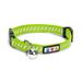 Pawtitas Traffic Reflective Cat Collar with Safety Buckle and Removable Bell Cat Collar Kitten Collar Green Cat Collar