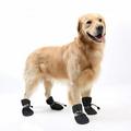 Wuffmeow 4pcs Antiskid Puppy Shoes Dog Boots Pet Winter Warm Skidproof Sneakers Soft-soled Pet Dog Shoes Prewalkers Soft Supplies Pet Paw Care