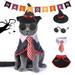 Opolski Halloween Dog Costome Cloak Friendly to Skin Adjustable Allergy Free Easy-wearing Enhance Atmosphere Cloth Halloween Dog Cloak with Glasses Headgear Set Pet Supplies