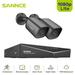 SANNCE 4CH 1080P 5in1 DVR Security Cameras Home Video 2Pcs 2.0MP Night Vision Security Camera System 0TB HDD Wired CCTV