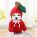 QISIWOLE Christmas Dogs Cute Costumes Bulldog Hooded Sweatshirt Dog Winter Warm Coat Sweater for Girl Boy Puppy Kitten Small Medium Dog Clearance