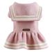 Baywell Dog Harness Dress Comfy Puppy Girl Skirt Doggy One-Piece Pet Clothes for Walk Doggie Outfits Cat Apparel Pink 4.4-6.6lbs