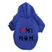 Winter Warm Hoodies Pet Pullover Cute Puppy Sweatshirt Dog Christmas Small Cat Dog Outfit Pet Apparel Clothes Z1-Blue 6XL