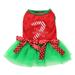 LIWEN Christmas Pet Dog Puppy Princess Dress Skirt Clothes Soft Warm Costume Apparel
