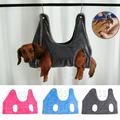 Dog Cat Grooming Hammock Helper Pet Bathing Grooming Hammock Soft and Comfortable Bags for Bathing Washing Grooming Gray