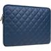 RAINYEAR 11 Inch Laptop Sleeve Diamond PU Leather Case Protective Shockproof Water Resistant Cover Computer Bag Compatible with 11.6 MacBook Air Surface for 11 Chromebook Notebook (Navy Blue)
