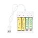 Popvcly AA/AAA Battery Charger Pallus 4-Slots Rechargeable Lithium-ion Batteries Charger
