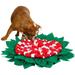 Miuline Snuffle Mat for Dogs Snuffle Fedding Mat 50cm Interactive Dog Toys Encouraging Natural Foraging Skills Training Dog Treat Feeding Mat Portable for Stress Relief and Slow Feeding Red