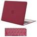 Mosiso New MacBook Air 13 Inch Case A2337 M1 A2179 A1932 2020 2019 2018 Release Hard Case Shell Cover with Keyboard Cover for Apple MacBook Air 13 Retina with Touch ID Wine Red