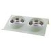 Bowls Double Raised Pet Bowls Elevated Cat Bowls with Slip Station Stainless Steel Pet Feeder Bowl for All Small to Large Cats -