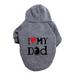 Dog Winter Warm Hoodies Pet Apparel Clothes Cute Puppy Sweatshirt Small Cat Dog Outfit Pet Pullover Grey 6X-Large