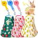 Windfall Cute Rabbit Leash and Harness Set Bunny Rabbit Dress Clothes Walking Harness Vest Escape Proof Pet Supply for Rabbit Hedgehog Ferret Guinea Pig Piggy Squirrel