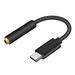 Cellet USB-C to 3.5mm Audio Adapter Compatible with Orbic Magic 5G (Nylon Braided Headphone Jack Dongle Type-C Cable) - 5 inch