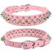 Pet Collars 2 Pcs Adjustable Spiked Microfiber Leather Dog Collars for Small Medium Large Pets Like Cats Pitbulls Bulldogs Pugs for Pet Big Family and for Pet Hospital Gift