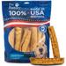 Pet Factory 100% Made in USA Beefhide 8 Rolls Dog Chew Treats - Chicken Flavor 15 Count/1 Pack