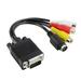 HGYCPP VGAï¼ˆTv-Out) to AV Cable VGA Component Cable for Computer TV VGA to 3 RCA + S Video Cable Adapter