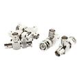 Unique Bargains CCTV BNC 1 Male to 2 Female M/F 3 Way RF Coaxial Connector Tee Adapter 5pcs