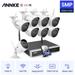 ANNKE 8CH NVR IP Video Surveillance Kit with 8pcs 5MP Cameras 100 ft Night Vision Audio Record Indoor & Outdoor WiFi Surveillance 2TB Hard Drive