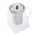 Square Glass Teapot with Infuser 550 Ml Borosilicate Tea Pot with Strainer Clear Leaf Tea Pots for Loose Tea