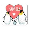 LADDKE Vector Penguins Family with Baby Illustration Sketch of Wild Mousepad Mouse Pad Mouse Mat 9x10 inch