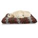 Safari Pet Bed Animal Skin Stripes in Diamond Pattern Native Art Chew Resistant Pad for Dogs and Cats Cushion with Removable Cover 24 x 39 Red and Brown by Ambesonne